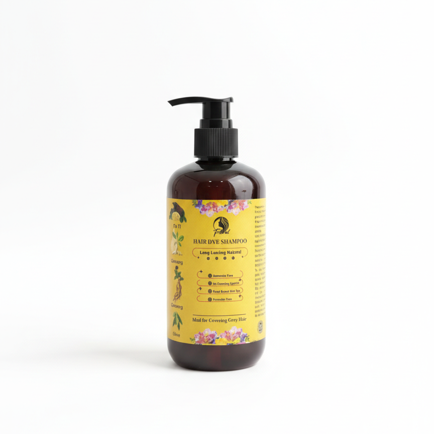 Floral Natural Hair Dye Shampoo - Ammonia-Free Herbal Formula | 200ml