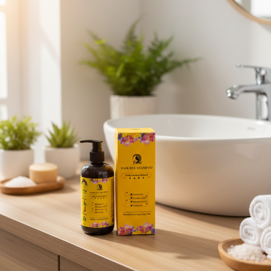 Floral Natural Hair Dye Shampoo - Ammonia-Free Herbal Formula | 200ml